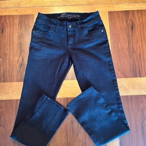 Delia’s Morgan Black Low Waist Straight Leg Jeans Size 3/4
